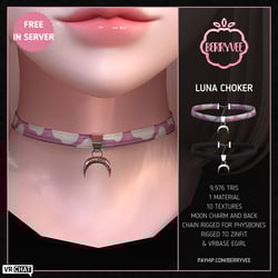 LUNA CHOKER | RIGGED | VRCHAT ASSET [FREE IN SERVER]