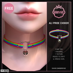 ALI PRIDE CHOKER | RIGGED | VRCHAT ASSET [FREE]
