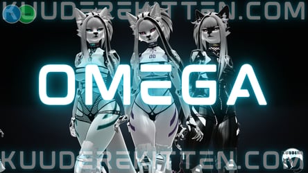 O.M.E.G.A WOLF, Furry Wolf Android Girl Avatar  [PC/QUEST][VRCHAT AVATAR] 