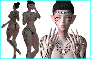 Eyes n Stripes Tattoo for Azelea