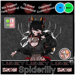 Spiderlily (Genderfluid) [PC & QUEST] [VRCFT]