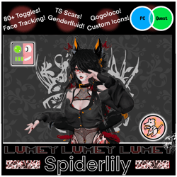 Spiderlily (Genderfluid) [PC & QUEST] [VRCFT]