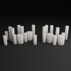 Low Poly Candles