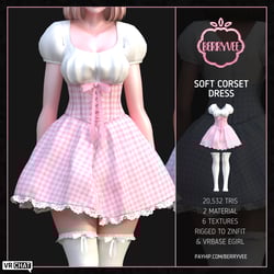 SOFT CORSET DRESS | RIGGED | VRCHAT ASSET