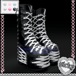 ₊˚⊹♡ laced boots (personal and commercial )