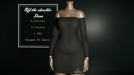 Off-the-shoulder Dress (FREE CODE IN SERVER)