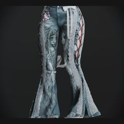 Y2K JEANS + KEYCHAIN (Personal and commercial)