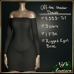 Off-the-shoulder Dress (FREE CODE IN SERVER)