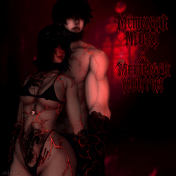 Memento Mori & Memento Mortem - Matching Tattoo Textures - Aki&E-Girl + Akii Head