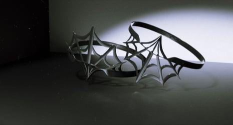 Bat spider-web ring
