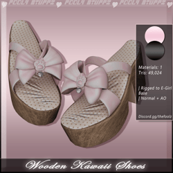 Wooden Kawaii Shoes ♡ [Commercial Use]