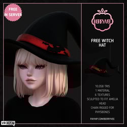 WITCH HAT | RIGGED | VRCHAT ASSET [FREE IN SERVER]