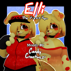 Elli The Pizza Pup - VRChat Avatar