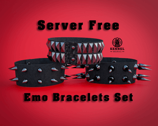 EMO SPIKE BRACELET SET || SERVER FREE