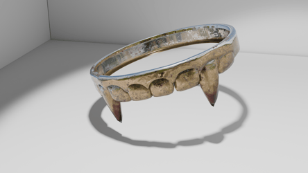 vampire phangs ring (silver)