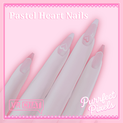 Pastel Heart Nails