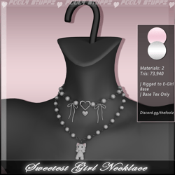 Sweetest Girl Necklace ♡ [Commercial Use]