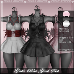 Goth Bat Girl Set ♡ [Commercial Use]