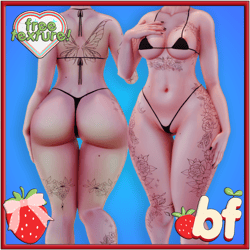 FREE Moon Garden ( e-girl base) (Flower tattoos, roses)