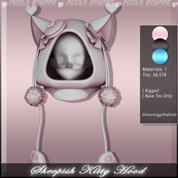 Sheepish Kitty Hood ♡ [Commercial Use]