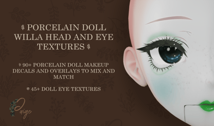 𝓟𝓸𝓻𝓬𝓮𝓵𝓪𝓲𝓷 𝓓𝓸𝓵𝓵 𝓜𝓪𝓴𝓮𝓾𝓹 & 𝓔𝔂𝓮 𝓣𝓮𝔁𝓽𝓾𝓻𝓮𝓼 𝓯𝓸𝓻 𝓦𝓲𝓵𝓵𝓪 𝓗𝓮𝓪𝓭