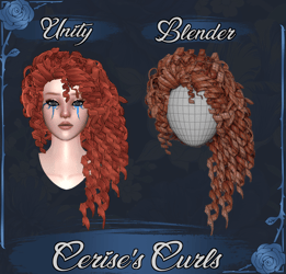 Cerise's Hair VRCHAT Curls