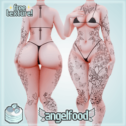 FREE -  Fairy Garden (Egirl Tattoos) (Flowers and Butterflies)