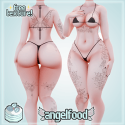 FREE Moon Garden ( e-girl base) (Flower tattoos, roses)