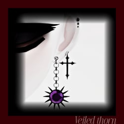 cross spike earrings