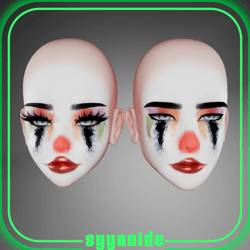 Messy Clown Face Texture (Aki Head Male + Female)