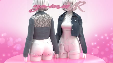 Cropped Lace Denim Jacket