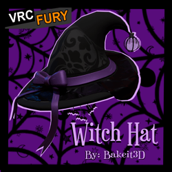 Witch Hat Vrchat Asset (VRCFURY) (PERSONAL/COMMERCIAL LICENSE)