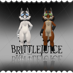 Red & Arctic Fox | Chibi Nova | Re - Texture ONLY