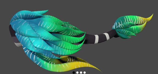 Feathered dragon tail//Vrchat Asset