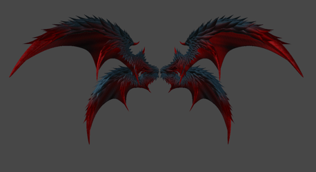 Demon Wings / 3D Model / Vrchat