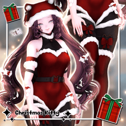 ⋆⁺₊❅🎁 Christmas Kitty !!  🎁 ❅⁺₊⋆ Outfit Set 🎁 ❅⁺₊⋆  Christmas Outfit, VRBase Egirl, GM Fem base