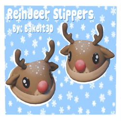 Reindeer Slippers (PERSONAL/COMMERCIAL LICENSE)