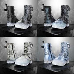 OD Techwear Rangers Christmas | Snow - Ice | Ankle boots | Shoes | 3D Asset | Commercial/Personal License