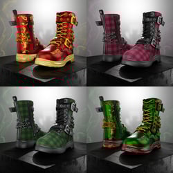 OD Techwear Rangers Christmas | Ornament Santa - Charente | Ankle boots | Shoes | 3D Asset | Commercial/Personal License