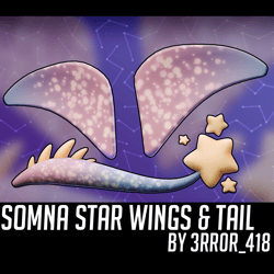 [VRC Asset] ⭐ Somna Star Wings & Tail ⭐
