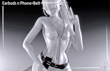 Earbuds n Phone+Belt (3D Model Asset)(Commercial license)[NITRO Option!]