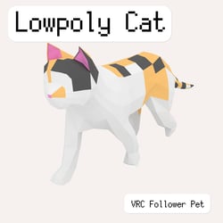 Lowpoly Cat Follower Pet for VRChat