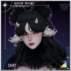 Goth Milk! | Cow Ears & Tail