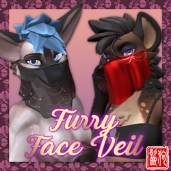 Universal Furry Face Veil (VRChat Asset)