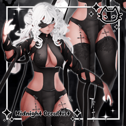 🕯️Midnight Occultist 🕯️ Outfit Set 🕯️ Priestess / Cult / Demon Outfit 🕯️ VRBase Egirl, GM Fem base