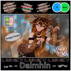 Daimhín (Genderfluid) [PC & QUEST] [VRCFT] [BUDGET]