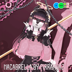Macabrella | PC + Quest | VRCFT | Furry Avatar