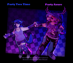 Party Two Time and Party Azure - VRChat Models