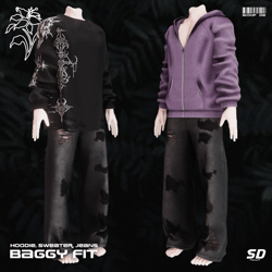 Baggy fit (Hoodie, sweater, Jeans)