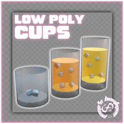 [Low Poly] Glass Cups